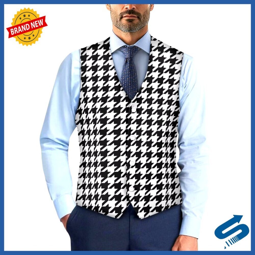 Slim Fit Men's Suit Vest Formal Waistcoat V-Neck Button Down Sleeveless